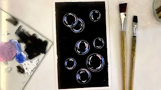 Bubble painting tutorial | how to paint bubble | easy acrylic painting