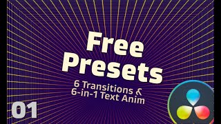 Free Transitions and Text Animation for Davinci Resolve