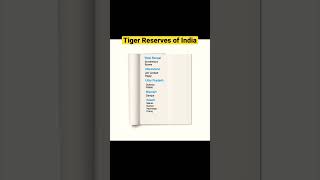 India Map: Tiger reserves of India#Upsc#Ssc#Bpsc#Cds