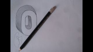 How to Draw the Letter O in 3D Drawing with pencil