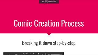 Comic Creation Process Walkthrough