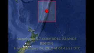 M 5.7 EARTHQUAKE - KERMADEC ISLANDS REGION 08/24/12