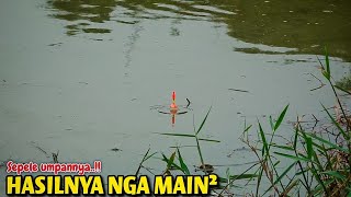 Rejeki usai banjir!!! Mancing strike ikan besar di sungai pakai umpan legendaris