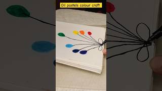 Oil pastels colour craft ideas 💡#ytshorts #art #drawing #diy #craft #shorts