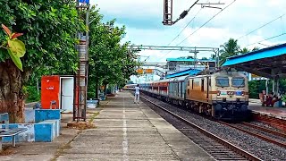 Extremely Furious WAP-7 King Rajdhani+Ratna Shatabdi+Sahid Rampurhat Ex EMU Passenger Trains