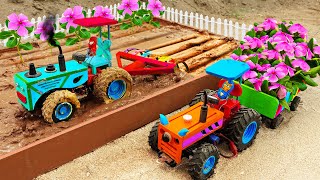 Diy mini tractor bulldozer and flower garden project | Diy tractor