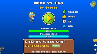 Noob vs Pro by Cyutee | geometry dash