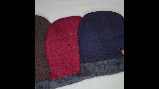 Women's / MEN'S Woollen Winter Ball Cap - Imported Soft Warm Snow and Air Proof Fleece Knitted Cap