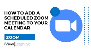 How to add a scheduled zoom meeting to your calendar