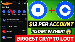 12$ Instant Withdraw In Coinbase Wallet 😍 Instant Payment Loot 🔥 New Crypto Loot