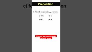 Preposition Quiz challenge #english #grammar #quiz #shorts