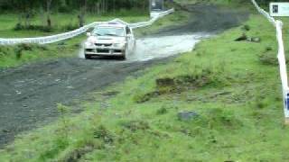 Rally Mobil Pucón 2008,auto 0,shakedown bado lancer evo 9