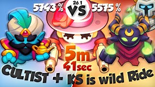 CULTIST + Knight Statue with Gunslinger can do Serious Damage - 5:41 mins | PVP Rush Royale