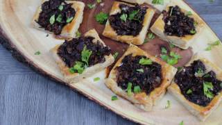 Gruyere, Mushroom, Carmelized Onion Tarts