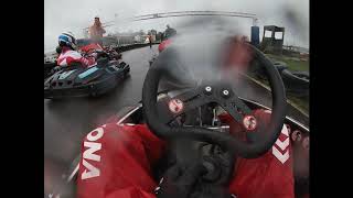 go karting sandown park surrey sodi sprint race and qualifier 390cc IN A STORM!!