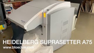 CTP Heidelberg Suprasetter A52/A75 Gen V, year 2017 - for immediate sale