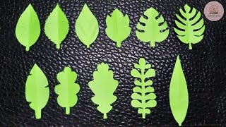 11 Different & Easy Paper Leaves Cutting 🌿 | Paper Leaves Ideas | DIY Paper Leaves | Paper Craft