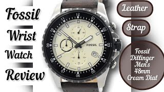 Fossil watch unboxing & Review 2023 / Fossil Dillinger Men's Brown Leather Chronograph Watch FS5674