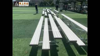 2 rows aluminum bench