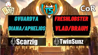 Twin Sunz Open - FreshLobster vs Gvuardya - Vlad/Braum vs Aphelios/Diana - Legends of Runeterra