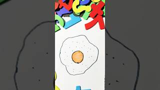 Draw an omelette #omlette #shorts #drawing #ytshorts #colors