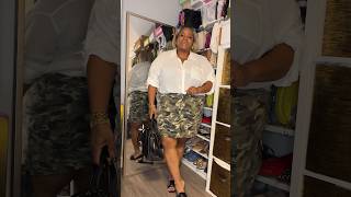 Casual camouflage outfit #plussizefashion