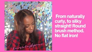 How to blow dry natural hair using the round brush technique