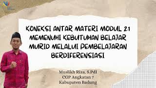 KONEKSI ANTAR MATERI MODUL 2.1 MEMENUHI KEBUTUHAN BELAJAR MURID MELALUI PEMBELAJARAN BERDIFERENSIASI