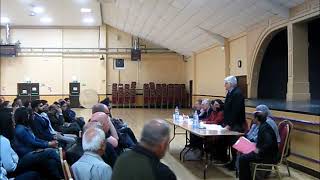 Socialist Party member Steve Score speaking at Leicester City Mayoral hustings