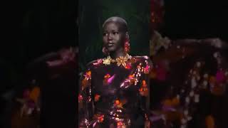 adut akech runway walk for versace