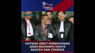 Anggota Tim Pembela Hotman Paris sampaikan keterangannya usai sidang perdana Sengketa Pilpres 2024.