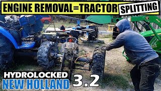 Tractor Surgery: Splitting It in Half to Yank the Engine Out! | New Holland TC45 | Shibaura Part 3.2