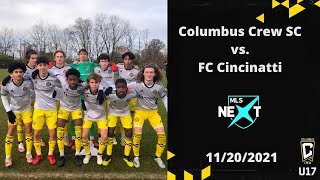 U17 Crew SC Academy vs FC Cincinnati | FULL GAME (MLS Next) - 11/20/21