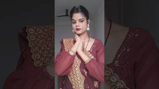 To Aj Maroon Colour Sariya Pe Ek Video Ho Jai   #ytshorts #trending #makeuptutorial #viral #newsong