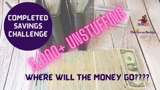 5,000+ SAVINGS CHALLENGE UNSTUFFING ||  WHAT AM I USING IT FOR?  || JOURNEY TO GET ONE YEAR AHEAD