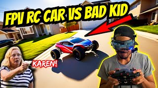 RC Car Chased Patrolling Giant Neighbourhood...