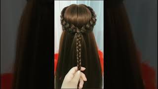 Simple hairstyle bridal hairstyle easy hairstyle 🌼 #youtubeshort #shortvideo