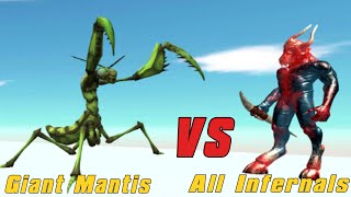 Giant Mantis Vs All Infernals - Animal Revolt Battle Simulator