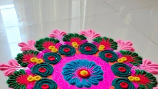 Shivratri Simple Rongoli / Easy Rangoli/ Daily Rangoli /colourfull  Rangoli Designs.