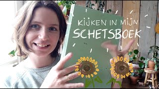 Kijken in mijn schetsboek | Acryl | Oliepastel