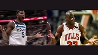 Anthony Edwards just did the Michael Jordan shrug after hitting 3 points #insidethenba #nba