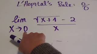 L'Hopital's Rule: Form 0/0