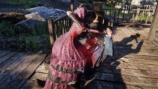 From Sweet to Savage, The Dark Transformation of Girls in RDR2! - Brutal kills