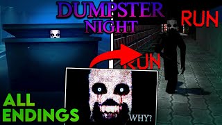 Dumpster Night - ALL ENDINGS [Full Walkthrough] - Roblox