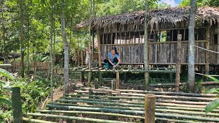 build and extend bamboo floor to the back - single mother