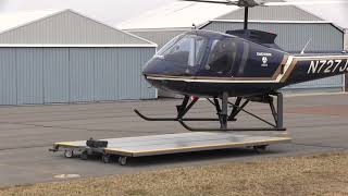 Enstrom 480b lands on cart (take 2)