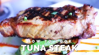 Tuna Steak with Lemon Garlic Sauce