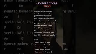 Chord Pia Utopia - Lentera Cinta #shorts #kuncigitar #liriklagu