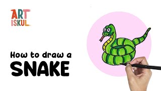 How to Draw a Snake | Easy and Simple Drawing Tutorial For Beginners