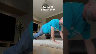 Day 1 of 100 push ups a day for challenge for Cancer Research UK